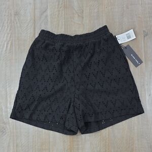 NWT Black Tape_ Eyelet Shorts #A2509-0019